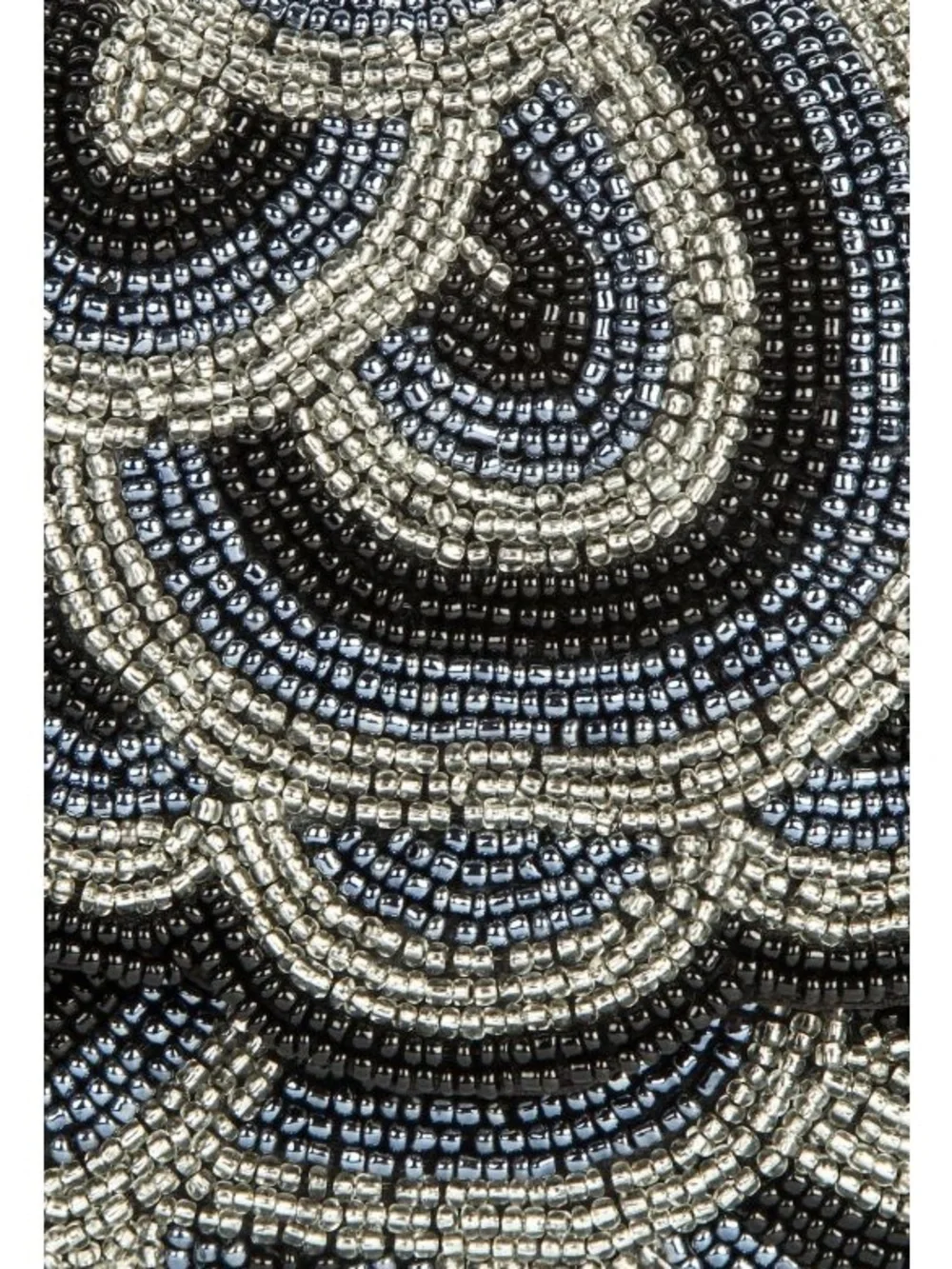 Beaded Black and Silver Evening Clutch